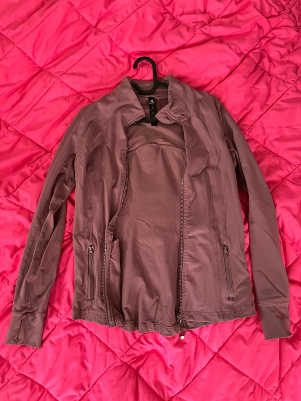 90 Degree By Reflex Mauve Active Zip Jacket
